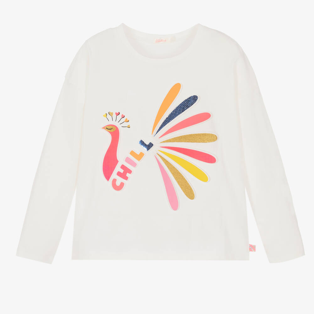 Billieblush-Girls Ivory Cotton Top | Childrensalon Outlet