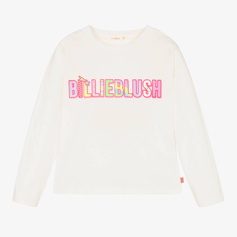Billieblush-Кремовый хлопковый топ для девочек | Childrensalon Outlet
