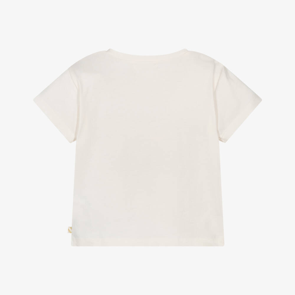 Billieblush-Girls Ivory Graphic Tee | Childrensalon Outlet