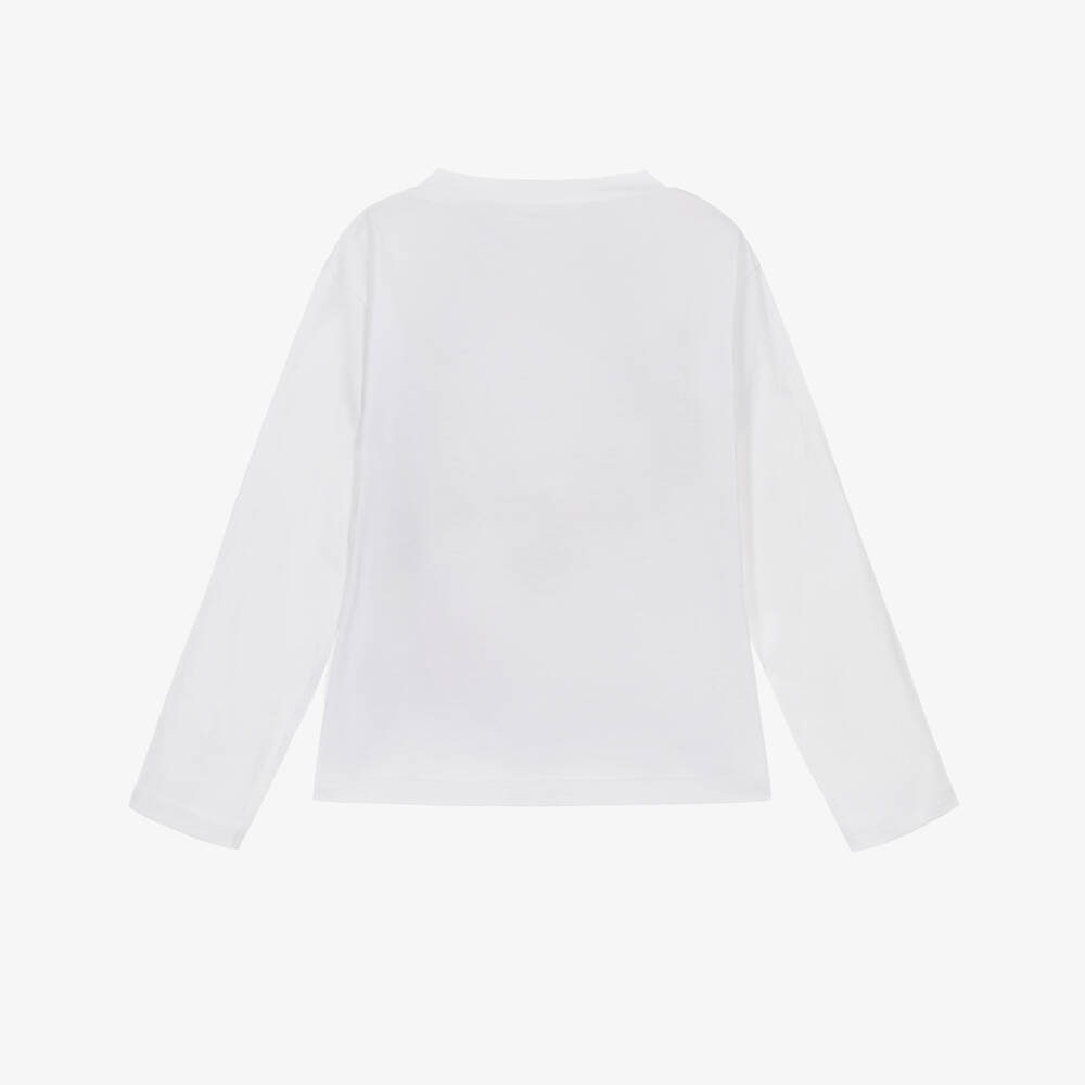 Billieblush-Girls Ivory Limited Edition Cotton Top | Childrensalon Outlet