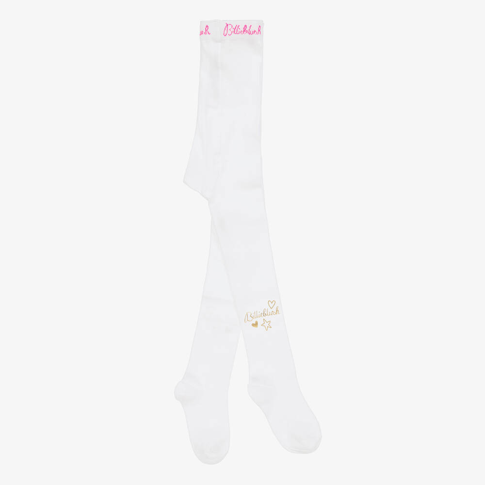 Billieblush-Girls Ivory Logo Tights | Childrensalon Outlet