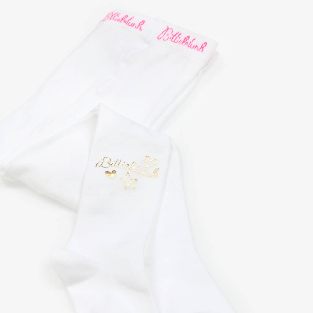 Billieblush-Girls Ivory Logo Tights | Childrensalon Outlet