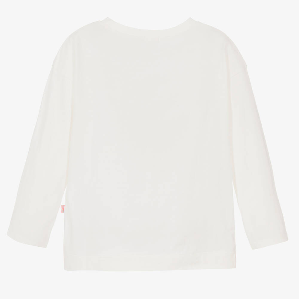 Billieblush-Girls Ivory Organic Cotton Top | Childrensalon Outlet