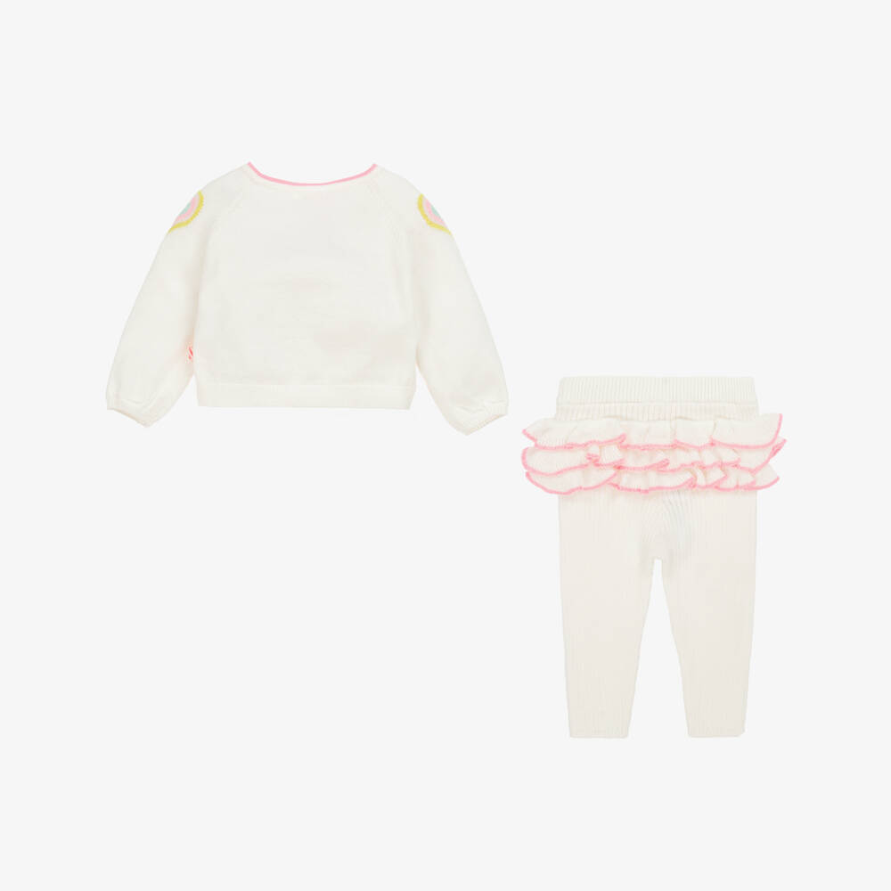 Billieblush-طقم بناتي محبوك بلون العاج اللامع | Childrensalon Outlet