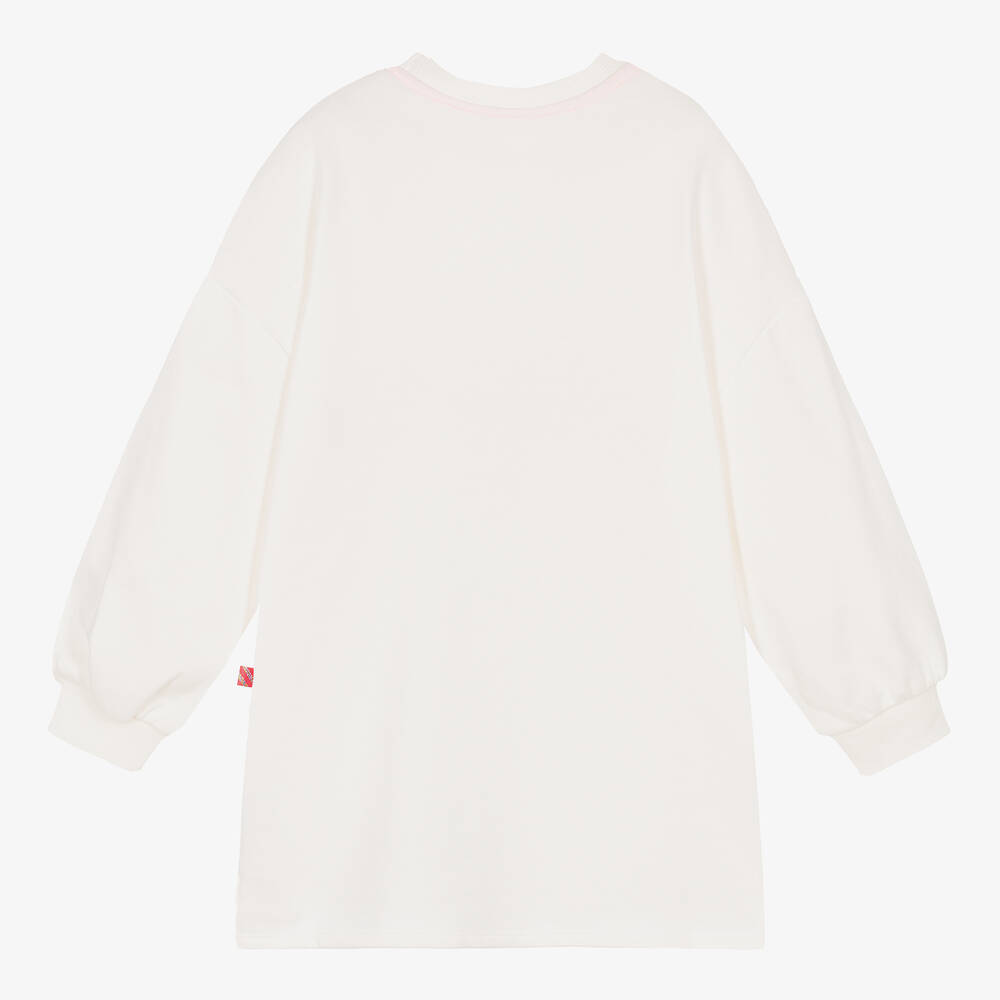 Billieblush-Girls Ivory Slogan Sweatshirt Dress | Childrensalon Outlet