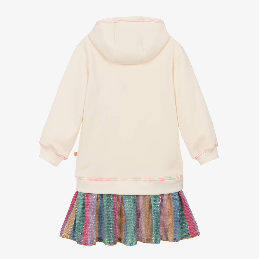 Billieblush-Girls Ivory Sparkle Hooded Dress | Childrensalon Outlet