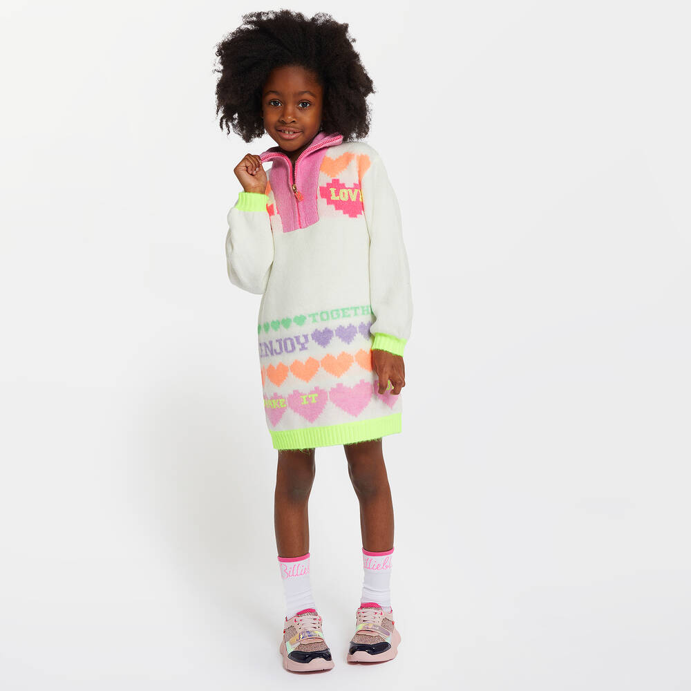 Billieblush-Girls Ivory Turtleneck Sweater Dress | Childrensalon Outlet