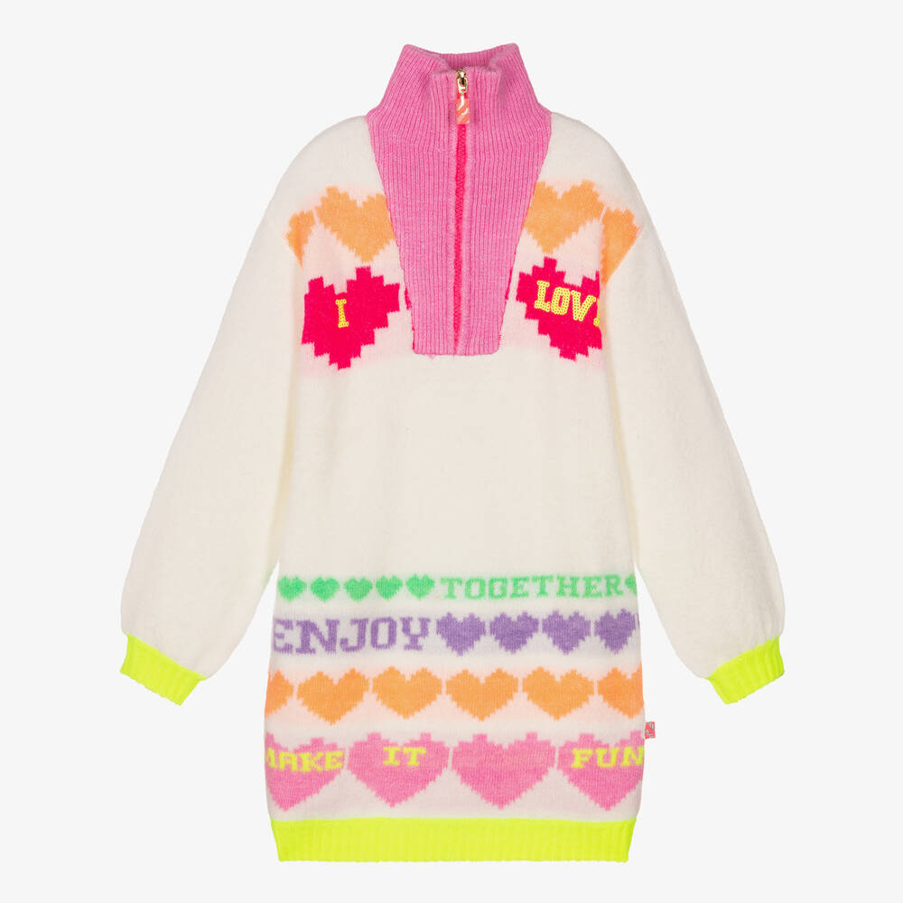 Billieblush - Girls Ivory Turtleneck Sweater Dress | Childrensalon