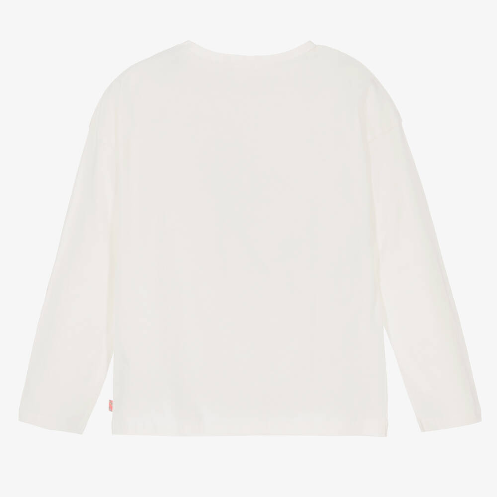 Billieblush-Girls Ivory Unicorn Sequin Top | Childrensalon Outlet