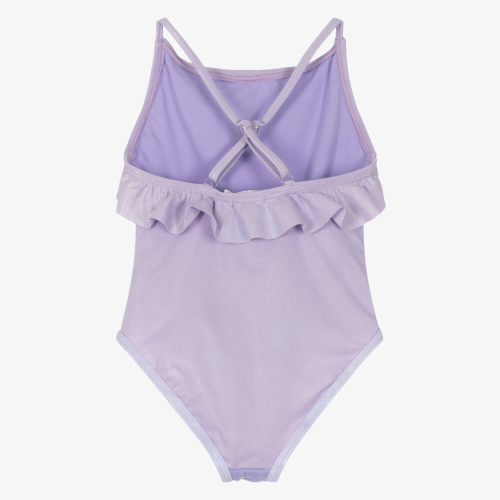 Billieblush-Girls Lavender Sequin Frill Swimsuit | Childrensalon Outlet