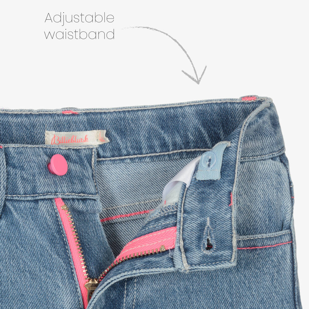 Billieblush-Girls Light Blue Cotton Flared Jeans | Childrensalon Outlet