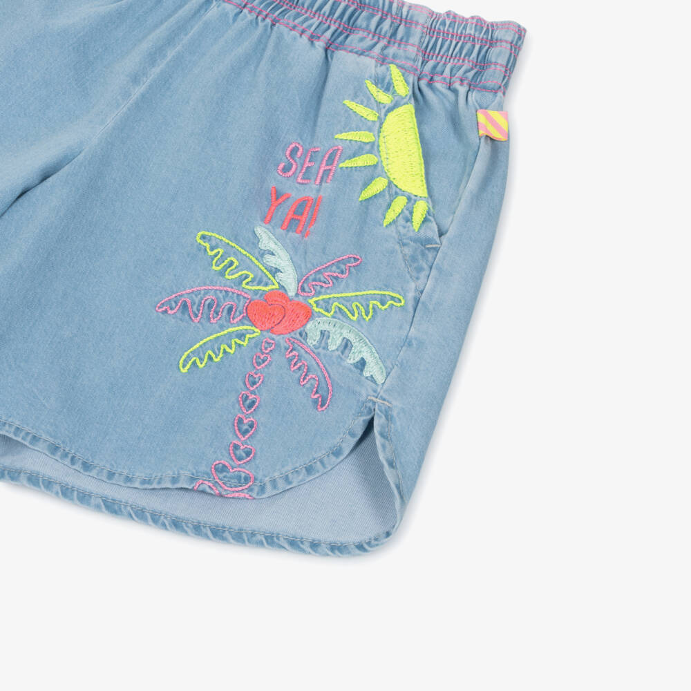 Billieblush-Girls Light Indigo Denim Shorts | Childrensalon Outlet