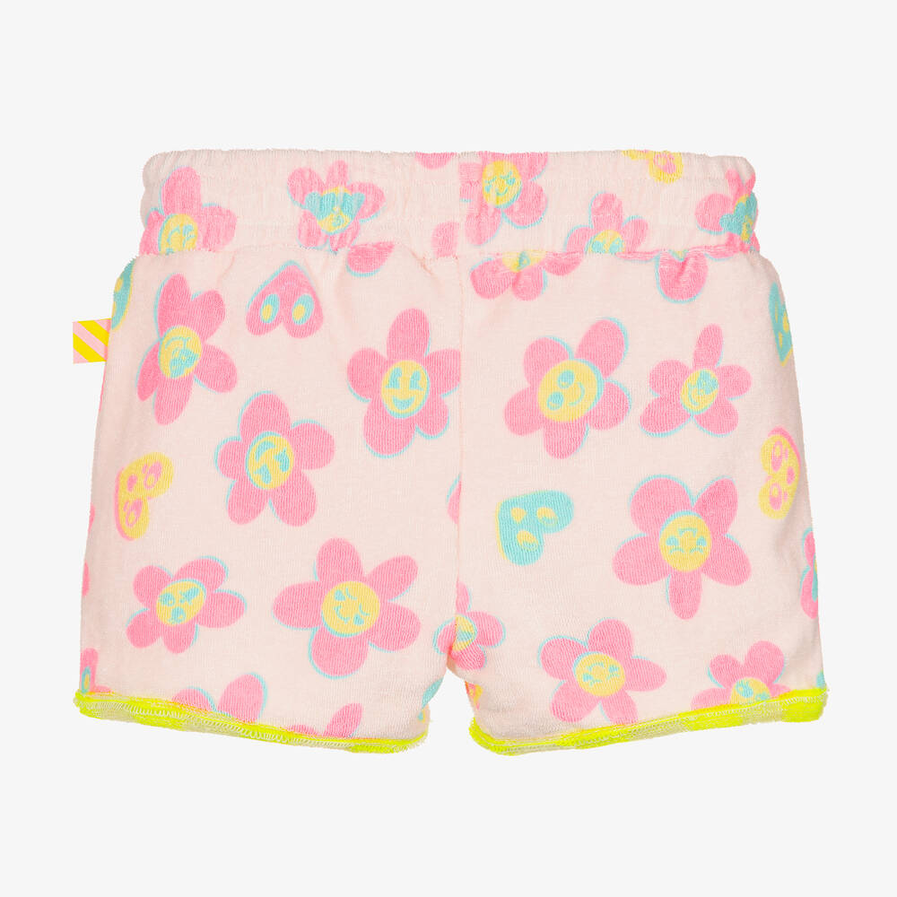 Billieblush-Girls Light Pink Cotton Towelling Shorts | Childrensalon Outlet