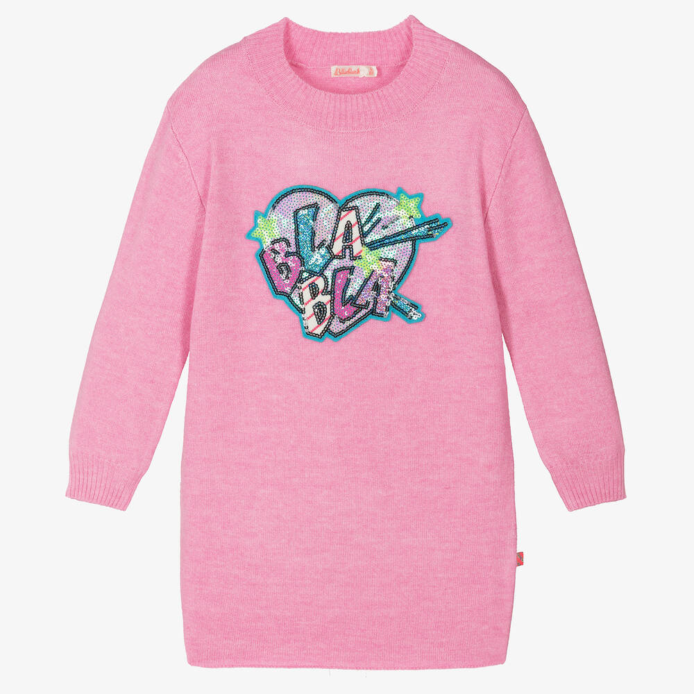 Billieblush - Girls Light Pink Knitted Dress | Childrensalon