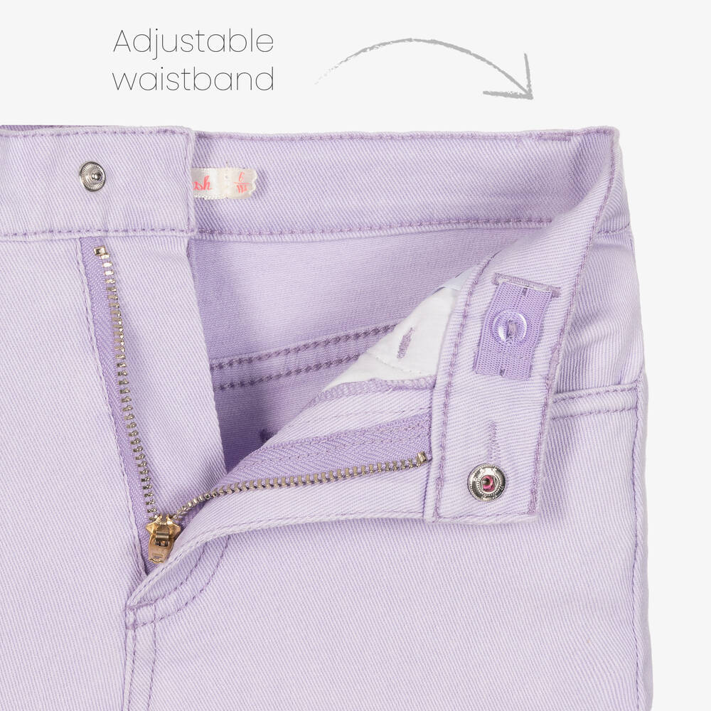 Billieblush-Girls Lilac Purple Denim Jeans | Childrensalon Outlet