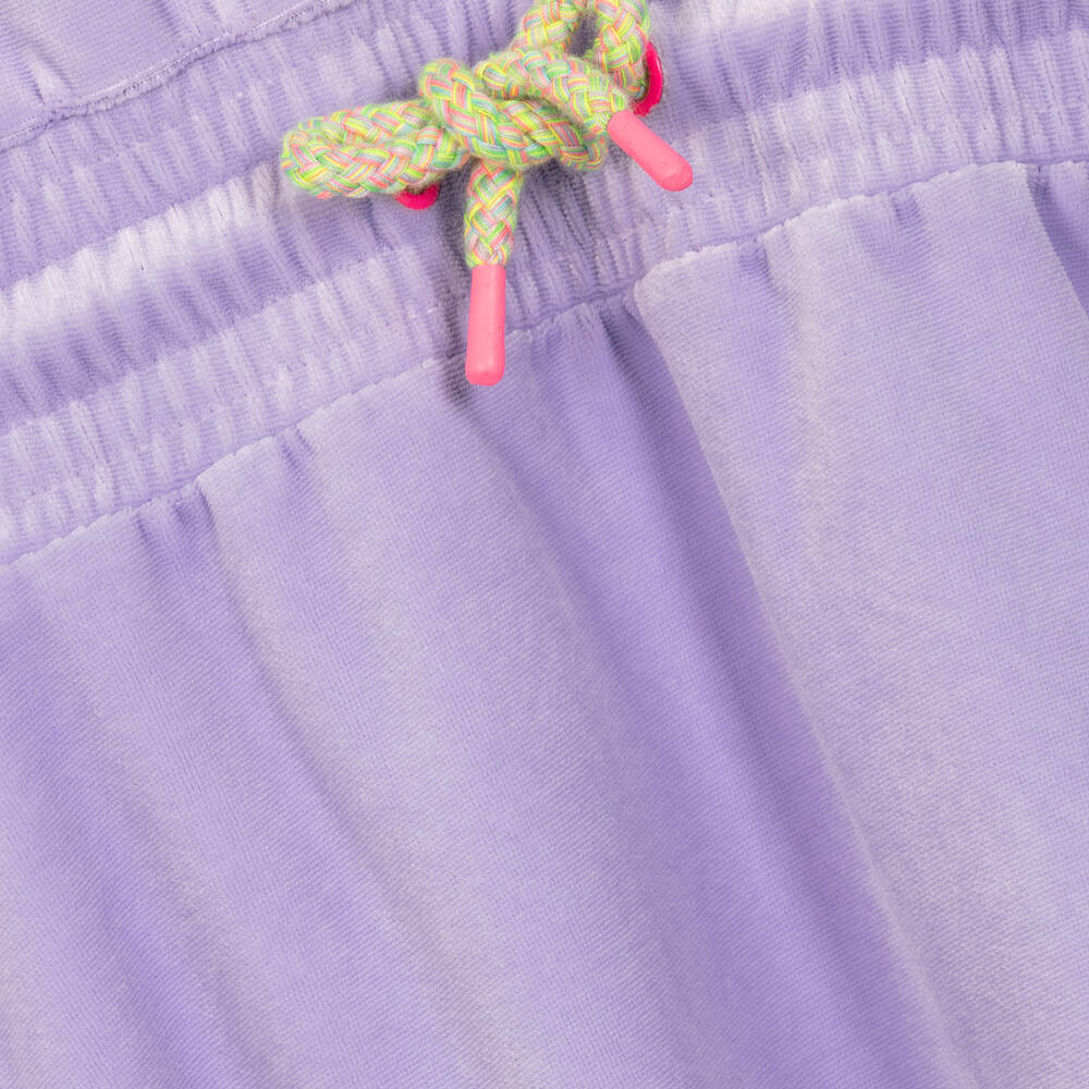 Billieblush-Girls Lilac Purple Hooded Velour Dress | Childrensalon Outlet