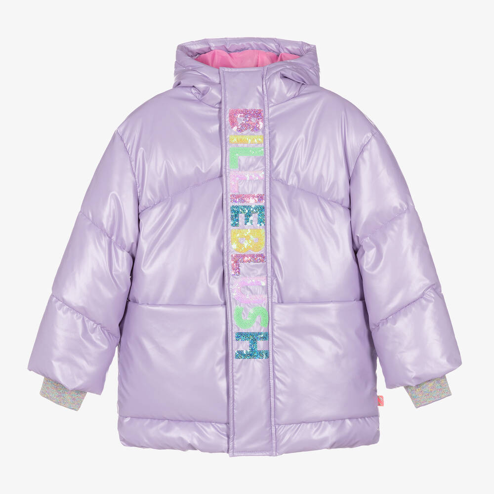 Girls Lilac Purple Puffer Coat