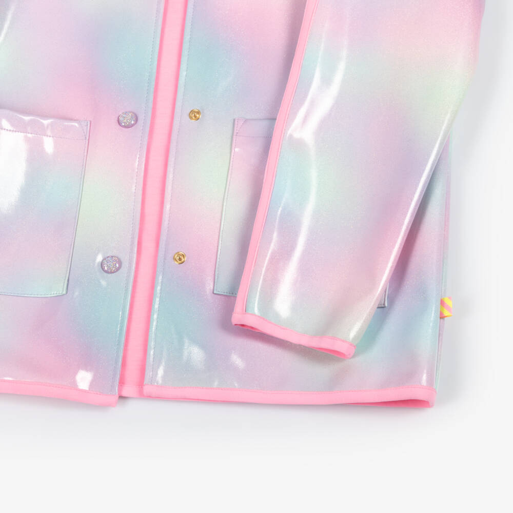 Billieblush-Girls Lilac & Turquoise Shimmer Coat | Childrensalon Outlet