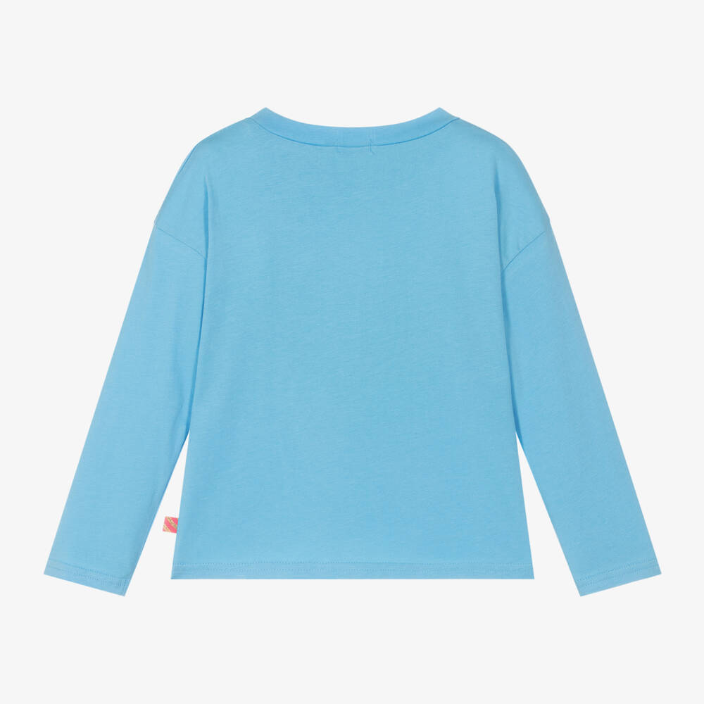 Billieblush-Girls Long Sleeve Blue Top | Childrensalon Outlet