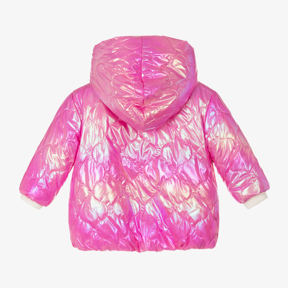 بيلي بلاش-معطف مبطن لون زهري متاليك أطفال بناتي | Childrensalon Outlet