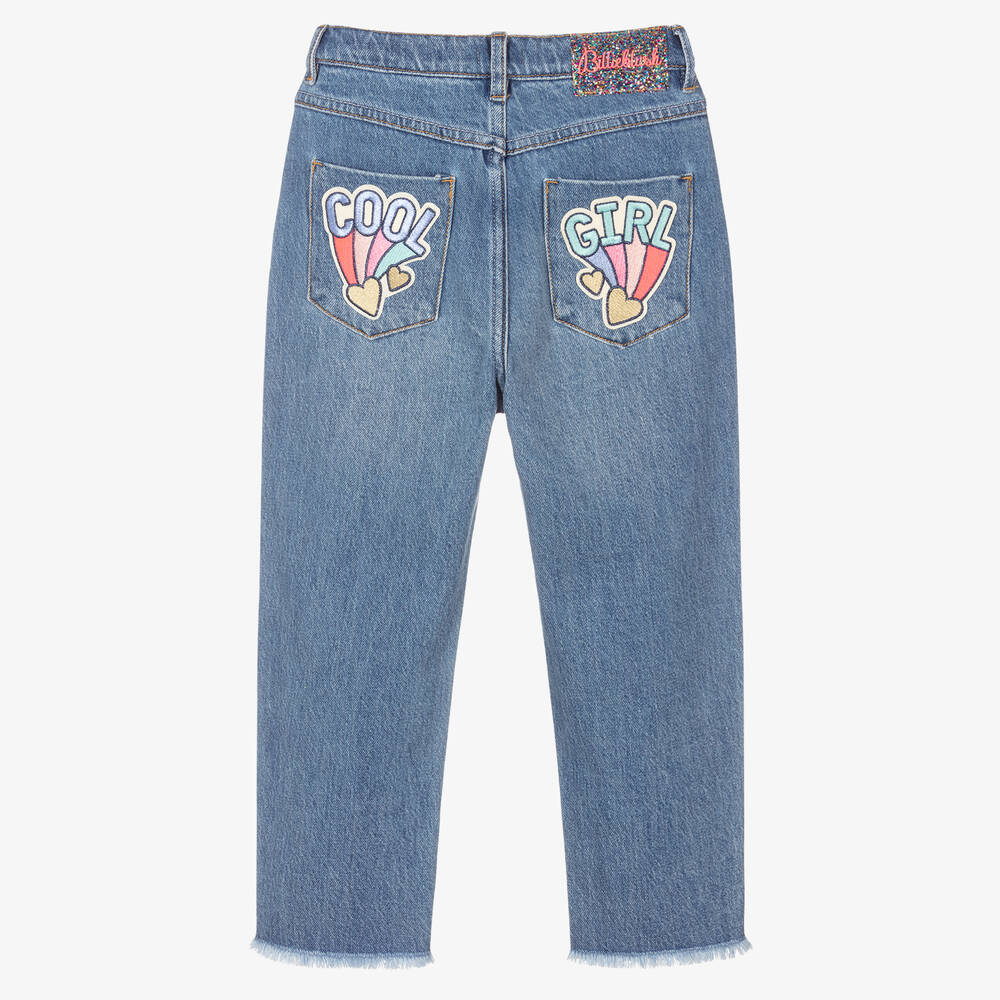Billieblush-Girls Mid-Blue Denim Jeans | Childrensalon Outlet