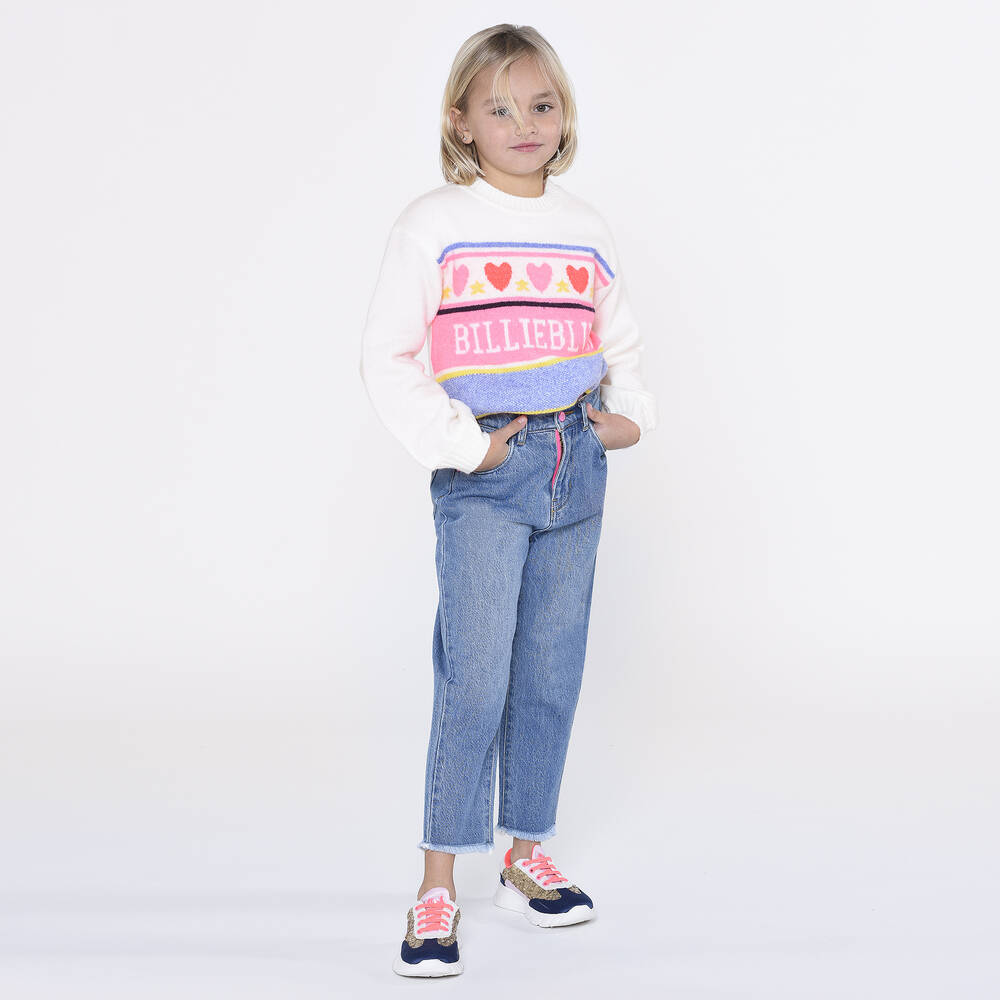 Billieblush-Girls Mid-Blue Denim Jeans | Childrensalon Outlet