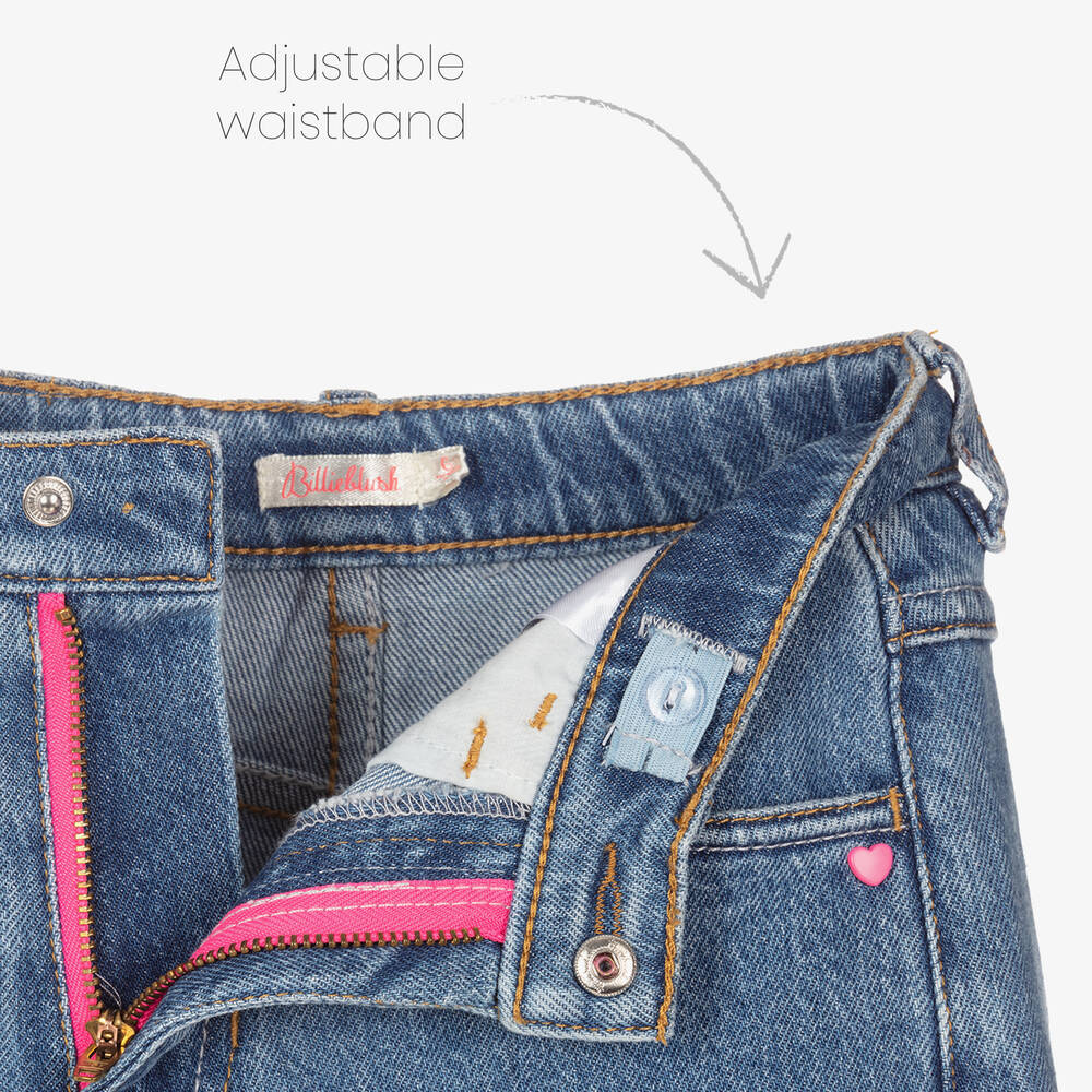 Billieblush-Girls Mid-Blue Denim Jeans | Childrensalon Outlet