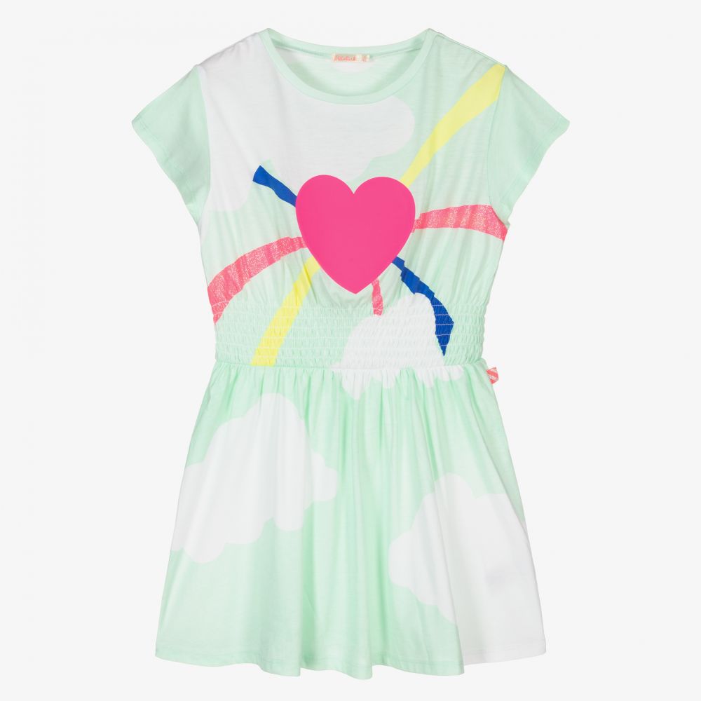 Billieblush - Зеленое платье с облаками для девочек | Childrensalon