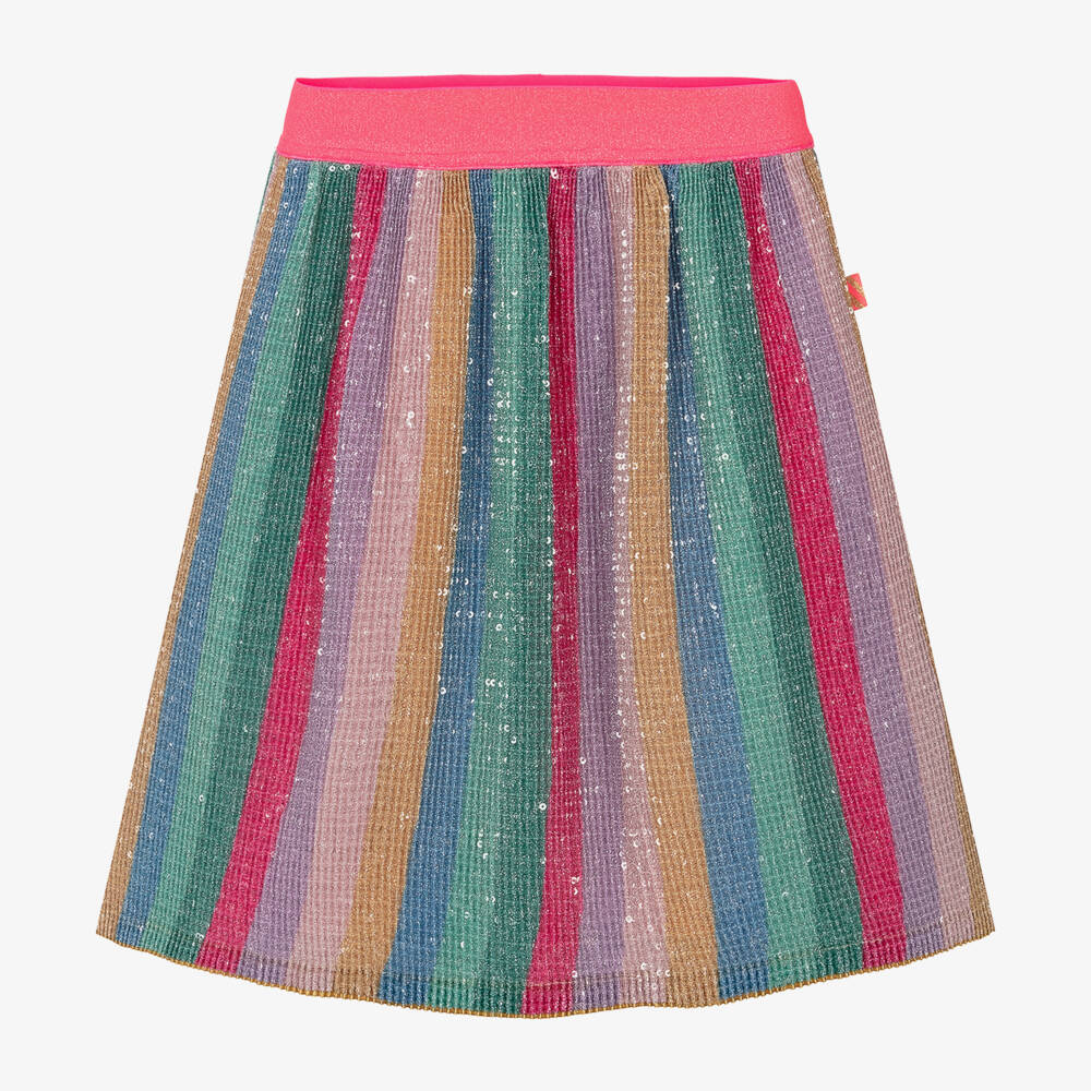 Billieblush-Girls Multicolour Sequin Pleated Skirt | Childrensalon Outlet