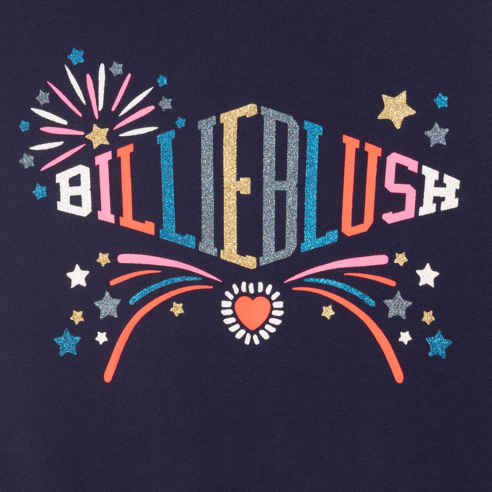 Billieblush-Girls Navy Blue Cotton Dress | Childrensalon Outlet