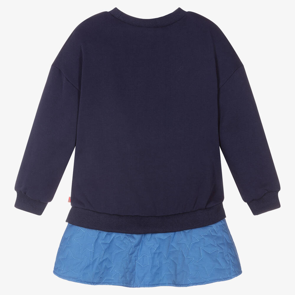 Billieblush-Girls Navy Blue Cotton Dress | Childrensalon Outlet