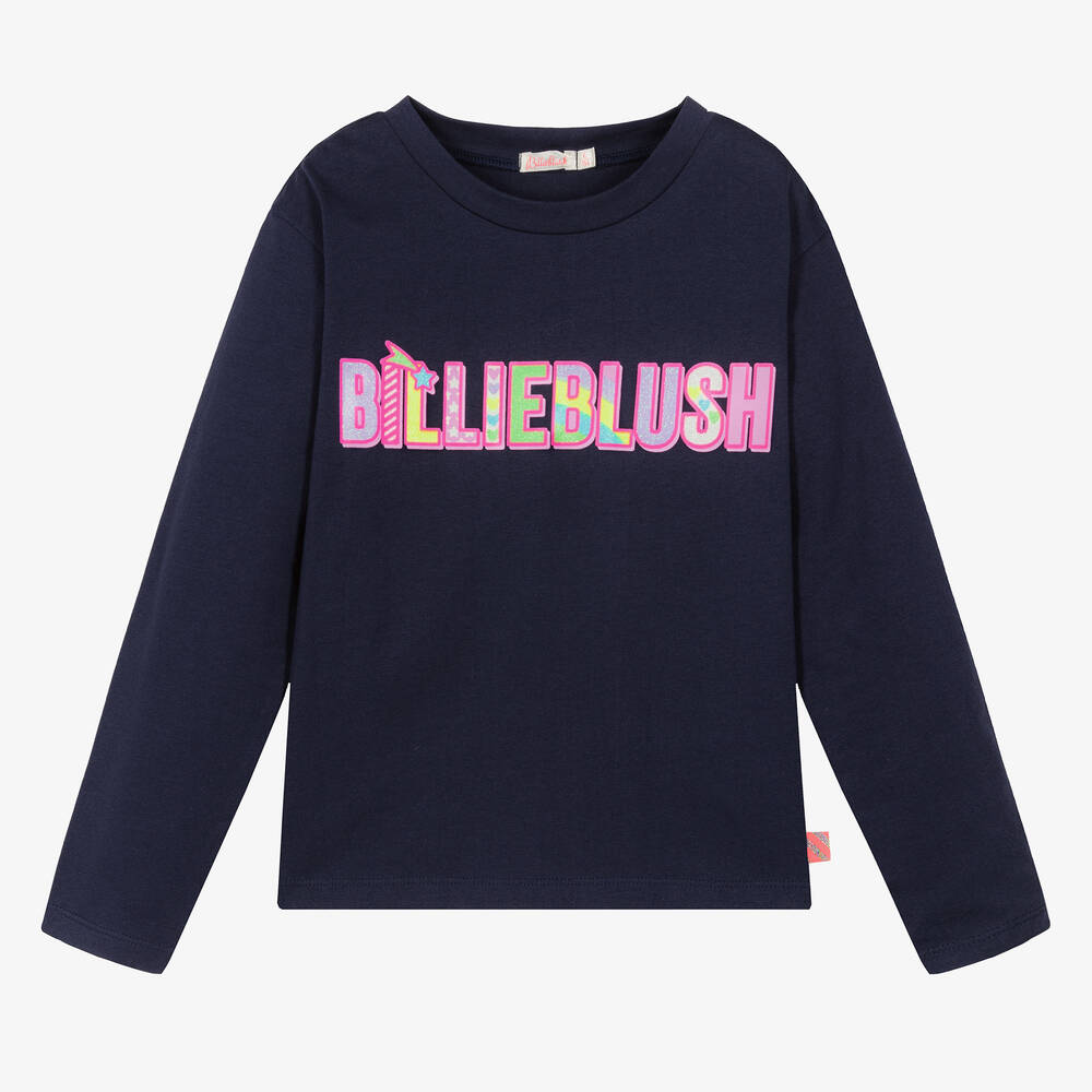 Billieblush - Синий хлопковый топ для девочек | Childrensalon