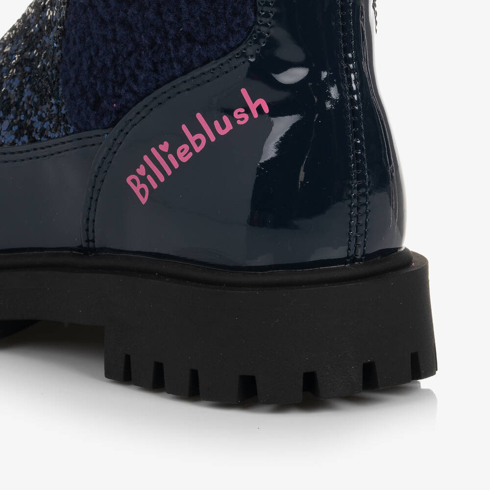 Billieblush Navyblaue Glitzerstiefel
