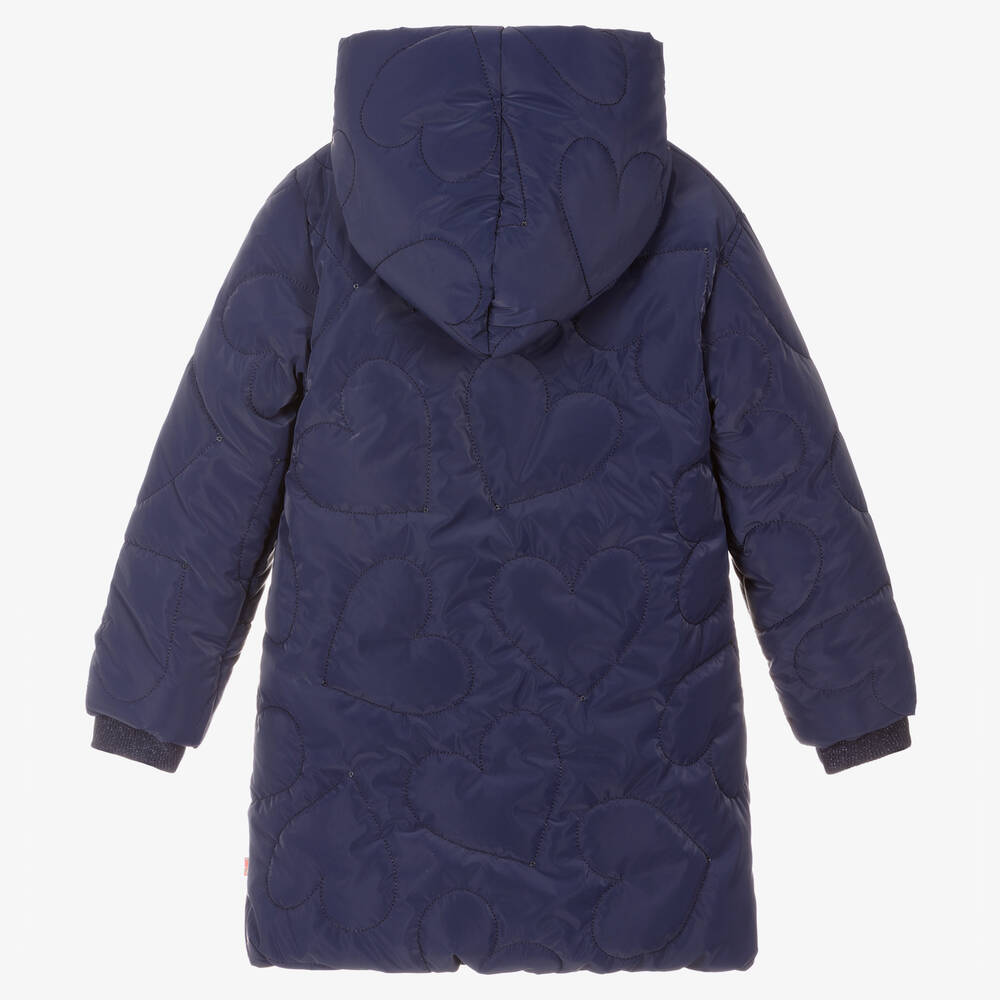 Billieblush Girls Navy Blue Hooded Coat