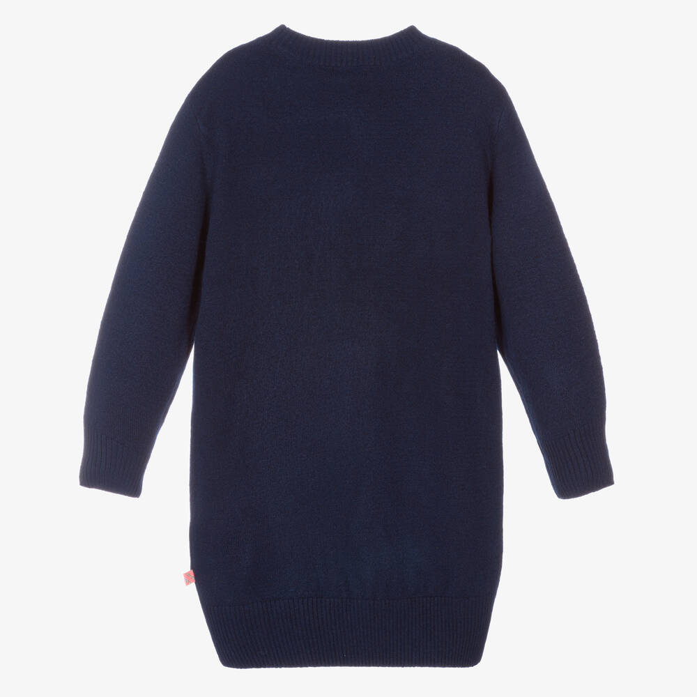 Billieblush-Girls Navy Blue Knitted Dress | Childrensalon Outlet