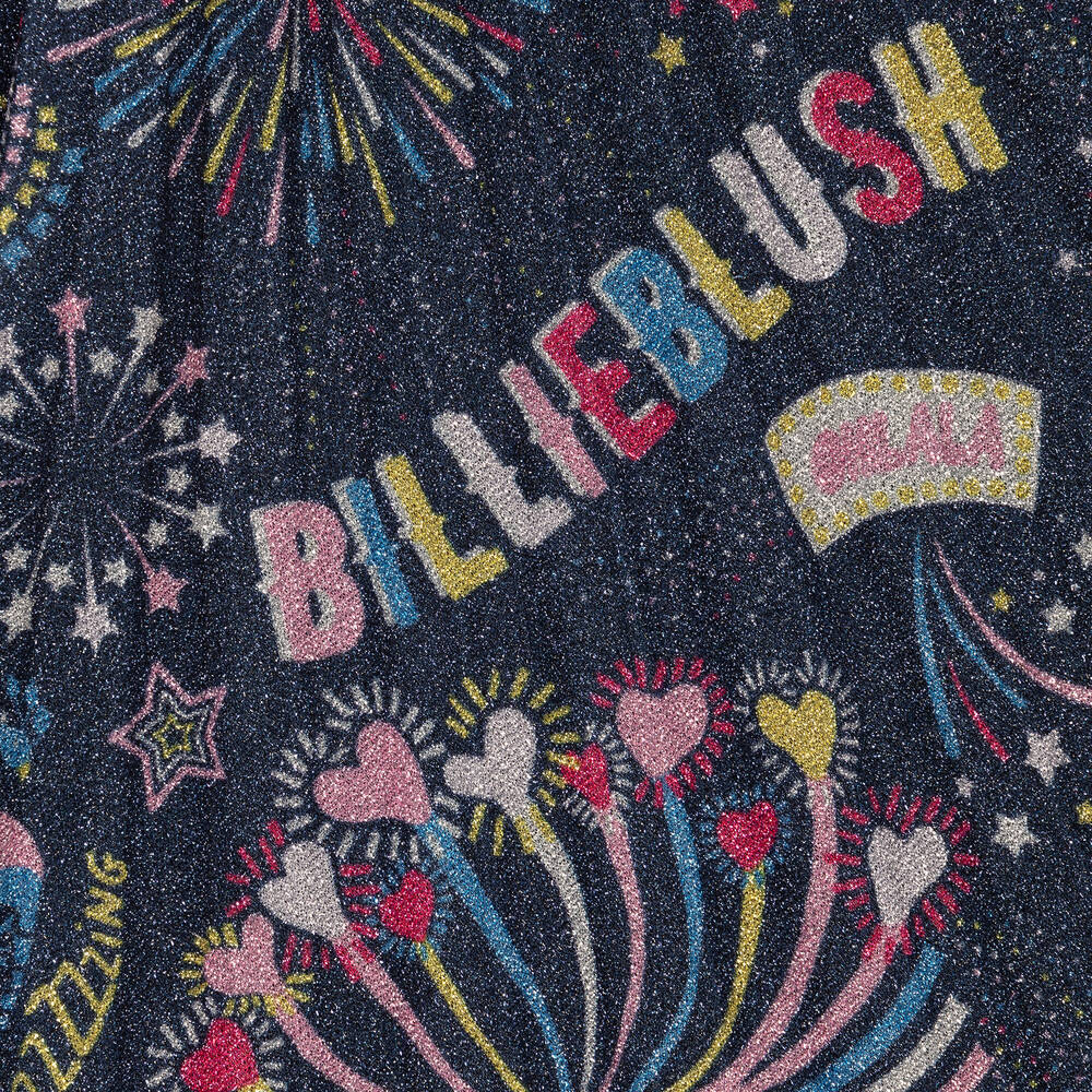 Billieblush-Girls Navy Blue Lurex Skirt | Childrensalon Outlet