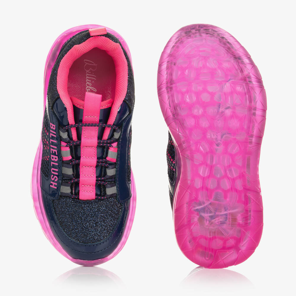 Billieblush-ترينرز سهل الانتعال لون كحلي وزهري غليتر | Childrensalon Outlet