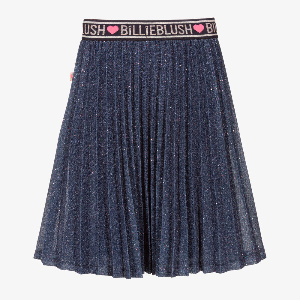 Billieblush-Girls Navy Blue Pleated Skirt | Childrensalon Outlet