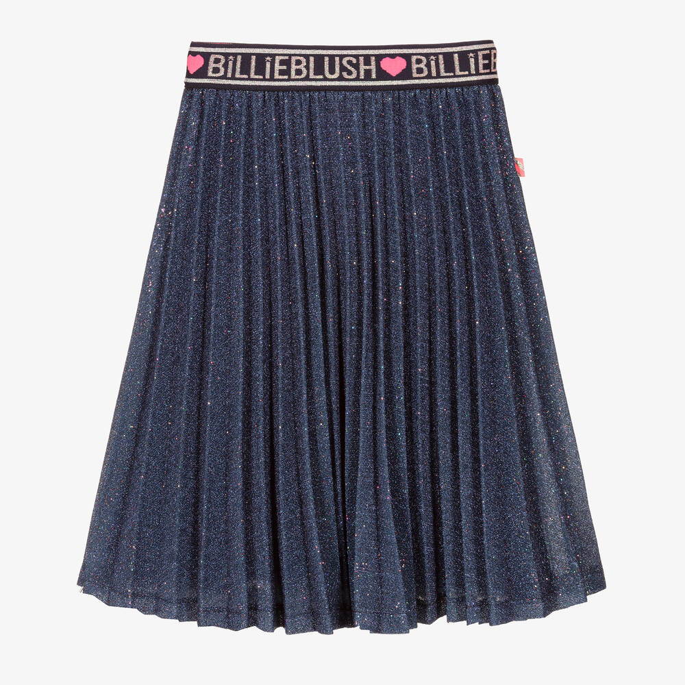 Billieblush - Girls Navy Blue Pleated Skirt | Childrensalon