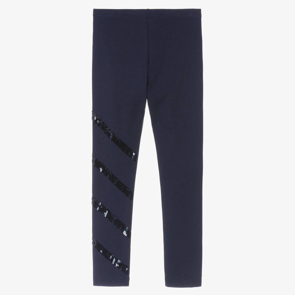 Black leggings with sequin stripe new arrivals