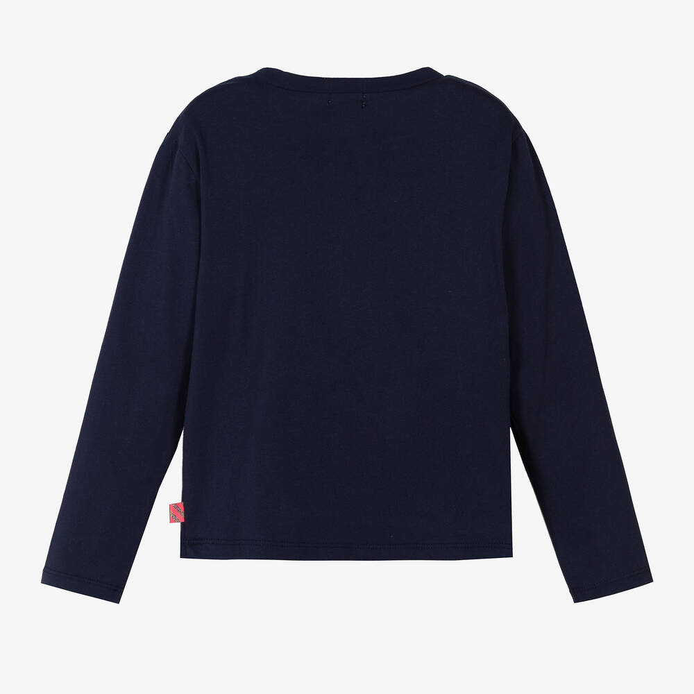 Billieblush-Синий хлопковый топ с пайетками | Childrensalon Outlet