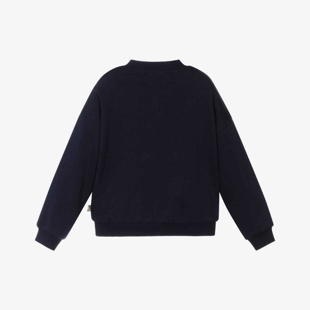 Billieblush-Свитшот с синим сердечком для девочек | Childrensalon Outlet