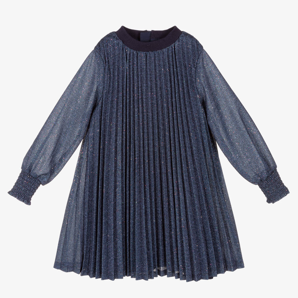 Billieblush-Girls Navy Blue Sparkly Dress | Childrensalon Outlet