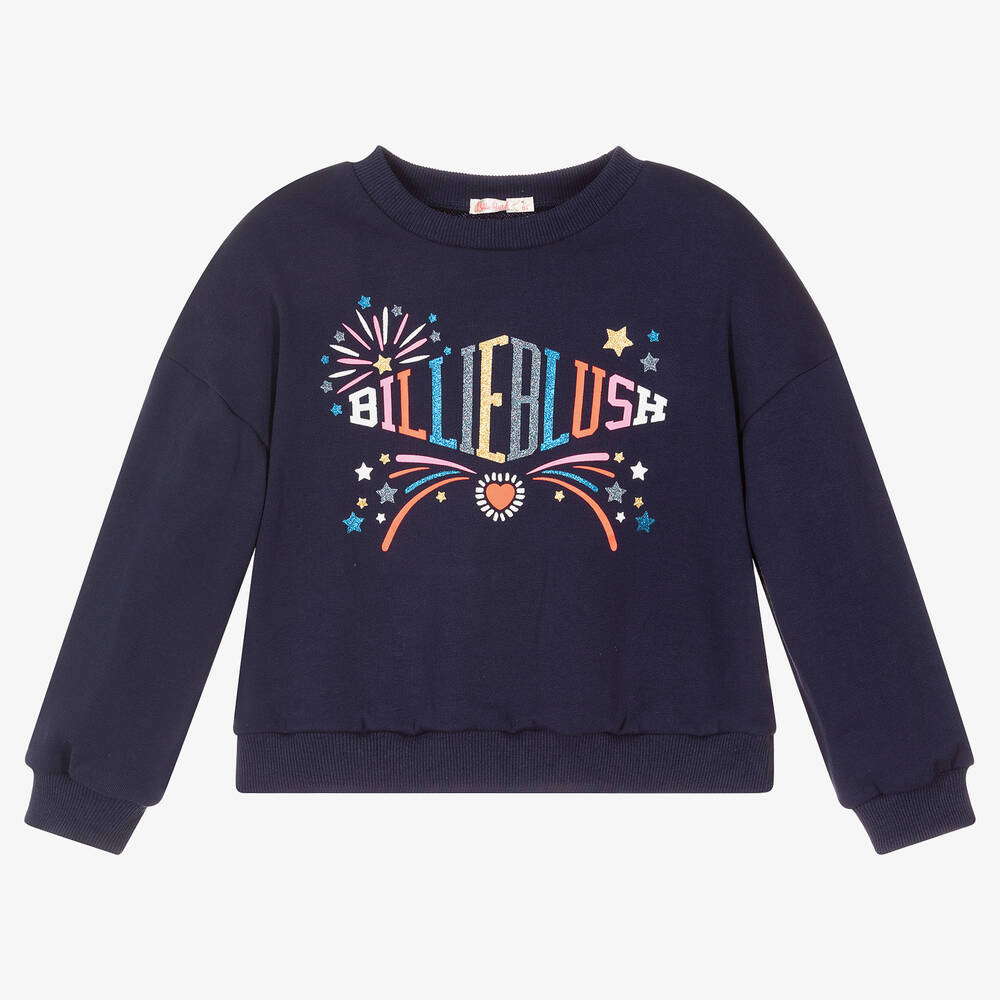 Billieblush - Sweat bleu marine Fille | Childrensalon