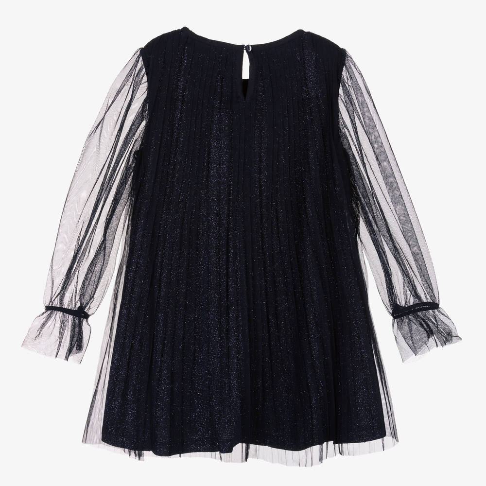 بيلي بلاش-فستان جيرسي وتول لون كحلي | Childrensalon Outlet