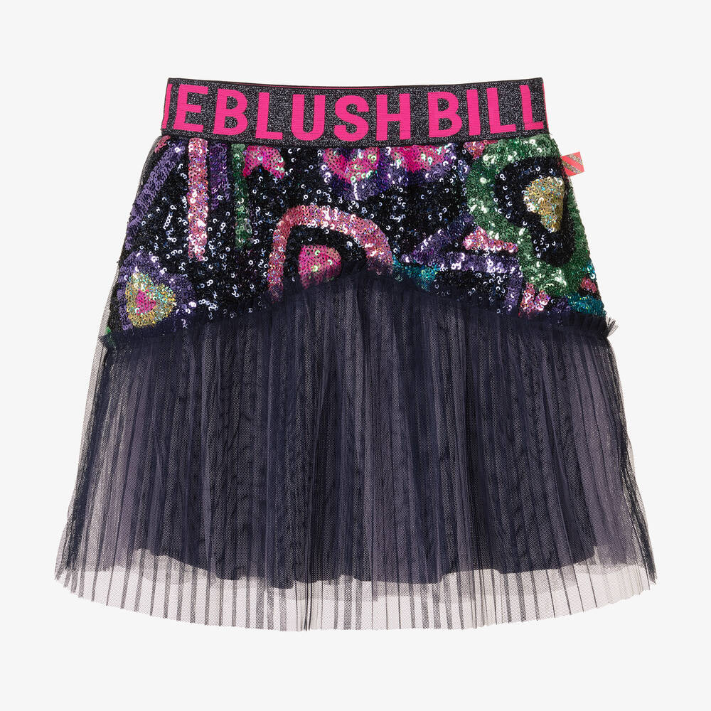 Billieblush - Синяя юбка из тюля с пайетками | Childrensalon