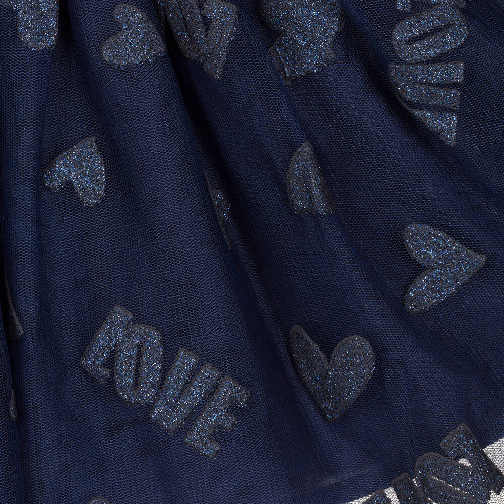Billieblush-Girls Navy Blue Tulle Skirt | Childrensalon Outlet