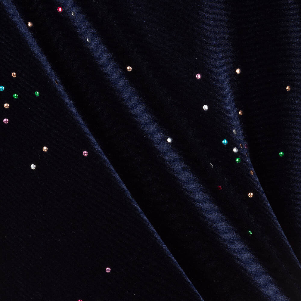 Billieblush-Girls Navy Blue Velour Dress | Childrensalon Outlet