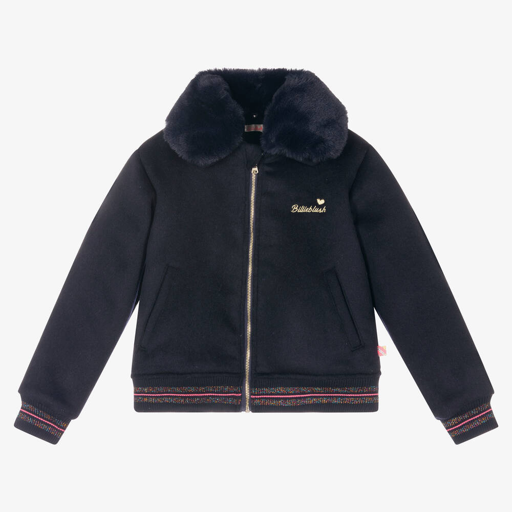 Billieblush - Navyblaue Wolljacke (M) | Childrensalon