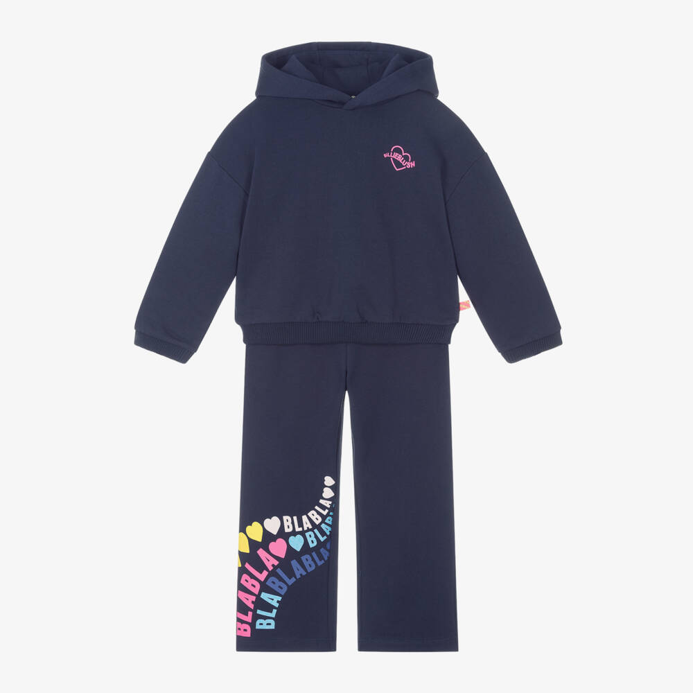Billieblush-Girls Navy Cotton Hoodie Set | Childrensalon Outlet